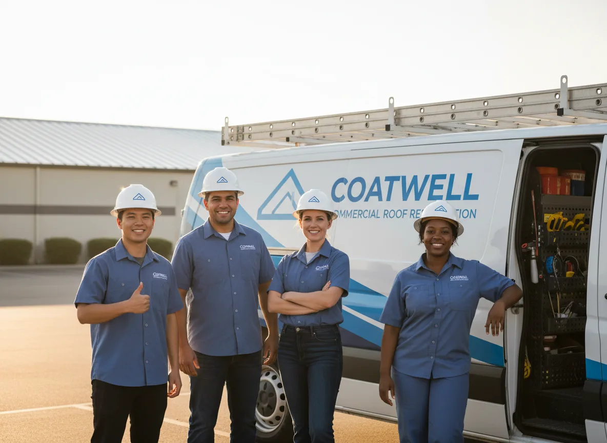 Commercial roof coating company in Cumming, IA